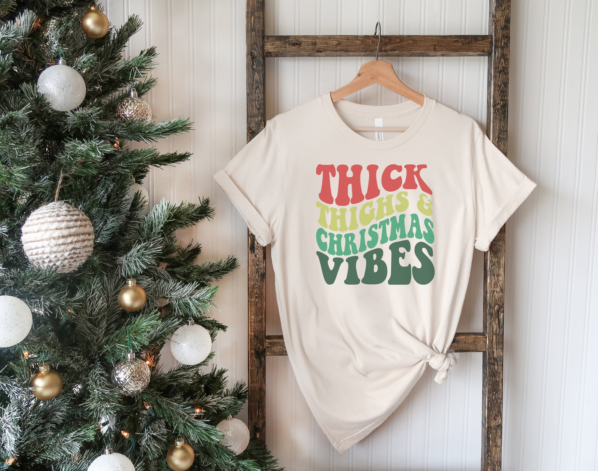 Thick Thighs and Christmas Vibes Shirt