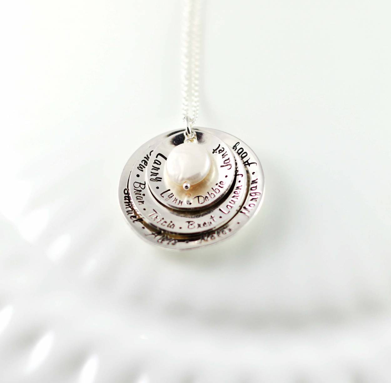 Tri-Layered Sterling Silver Grandmother Necklace