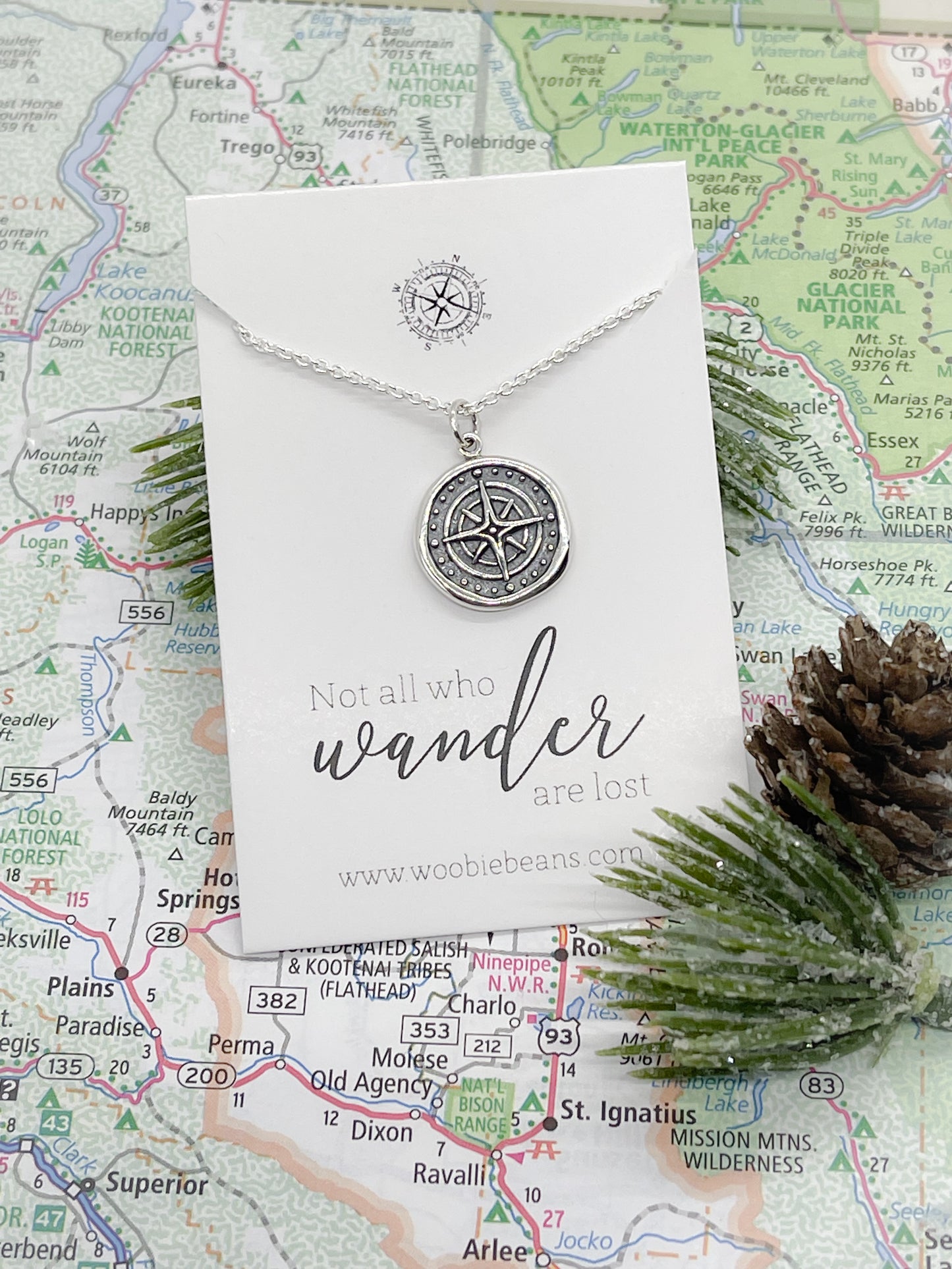 Not All Who Wander Wax Seal Necklace