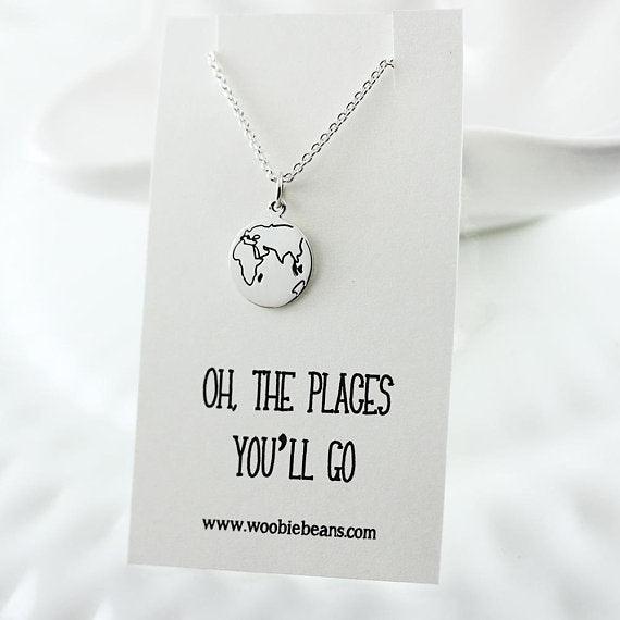 The Places You'll Go World Necklace